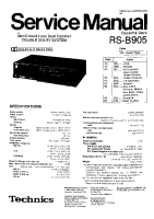 Technics - RSB-905 - Service manual 